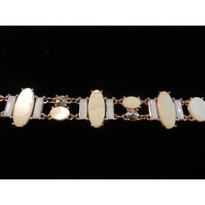 Bracelet with Oval and Iridescent Stones - New Condition